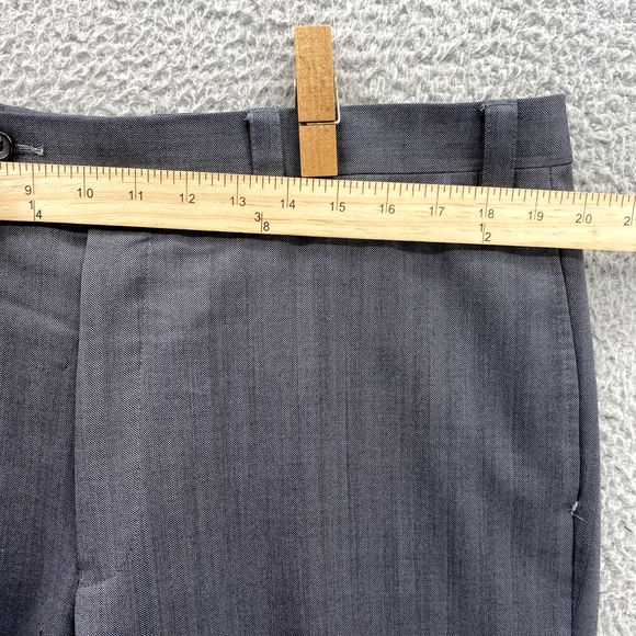 Vintage Ralph Lauren Dress Pants Adult 38x34 Grey Classic 100% WOOL Trouser Mens - Picture 3 of 11